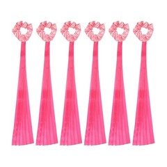 Rainbow Dance Ribbons, Wrist Streamers 6 Pcs & Pink & Rose Red