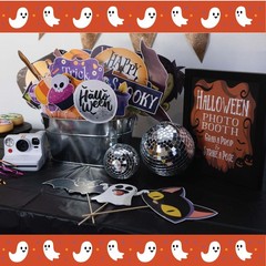 Halloween Photo Booth Props 41 Pc Kit Sign Adhesive Pads Sticks Decorations