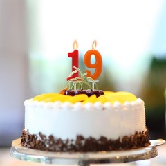 Beanlieve 10-Pieces Numeral Birthday Candles – Cake Colourful
