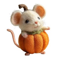 Handmade Wool Felt Mouse Figurine 2CUnique Halloween Gift Hot-