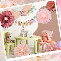 6 Pcs 31.5 » 24 » Pink Giant Paper Flowers Decorations for Wall Extra Large P…