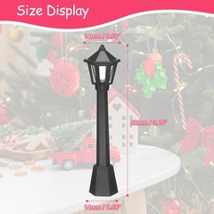 Miniature Street Light Model, 3.15″ H, Plastic Mini Street Lantern Black, 10pcs