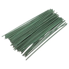 100Pcs Reusable Metal Floral Stem Wires Green Wire Flower Stem for DIY Crafts