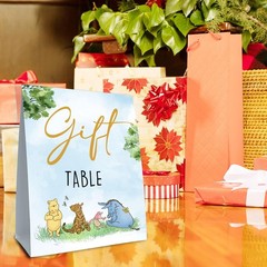 4PCS Winnie Table Sign Centerpieces – the Pooh 8×10 inches, Winnie-sky