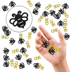 Bee One Confetti 120 PCS Metallic Yellow Shaped Paper Birthday Baby Shower 10g