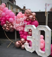 Pink Balloon Arch Kit, 152Pcs Hot Pink Metallic Pink Shades of Pink and Confe…