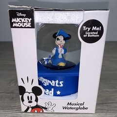 Disney Mickey Graduation Musical Water Globe