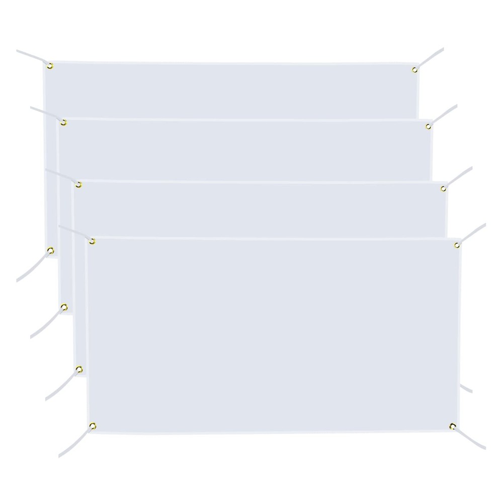 4 Pcs Polyester Oxford Cloth Blank Banners – Blank Banner Signs with Hanging …