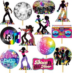 26pcs 1970s Disco Fever Party Centerpiece Sticks Disco Party Decorations