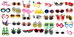 12 Piece Lot Party Glasses Assortment Photo Booth Novelty Sunglasses Mix new