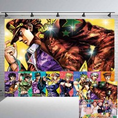 JoJo’s Bizarre Adventure Party Decorations Birthday Backdrop Banner Vinyl 7x5ft