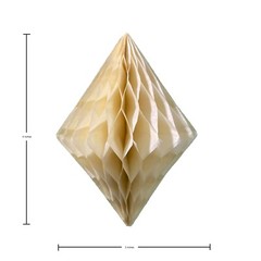 4 Inch Mini Tissue Paper Honeycomb Rhombus Shape Decorations (5 Pack)