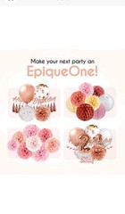 Girls 16th Birthday Decorations Rose Gold Sweet 16th 41 Piece Party Kit RRP £30