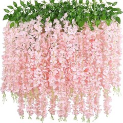 40 Pack Artificial Wisteria Vine Garland, 3.75 Feet Silk Strings, Fake Hanging