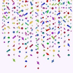 Glitter Colorful Confetti Garlands Hanging Rainbow Star Backdrop Fiesta Party…