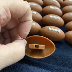 Football Cupcake Topper Rings 24 pc 2″ Sports Tailgate Party Cake Decoration