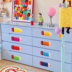 72 PCS Colorful Pencils Paper Cutouts Name Tags Back To School Classroom Decor