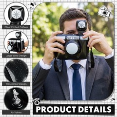 1 Pc Inflatable Prop Cameras Movie Theme Party Decoration 10 x 8 x 6 in Black…