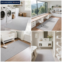 YDKGL 2×6 ft Kitchen Runner Rug Mat Non Slip Boho 2′ X 6′, A- Light Grey