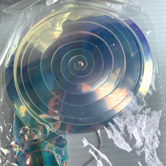 Pack of 4 – Iridescent Hanging Swirl Shinny Holographic Ceiling Decorations Mult