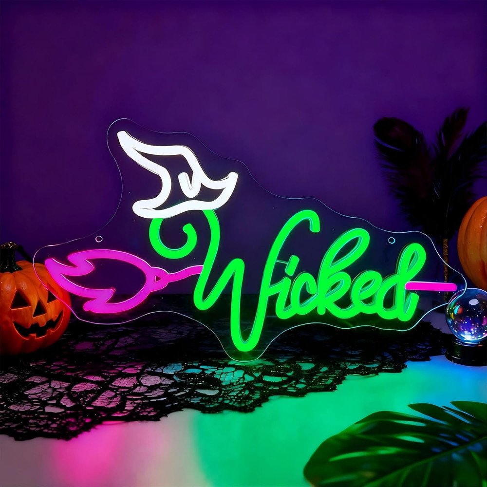 Witch Theme Party Decorations & Gift for Her – LED Neon Light for Bedroom Birthd