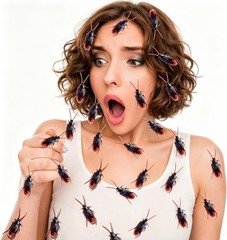 Fake Cockroaches 5pcs Halloween Prank Props