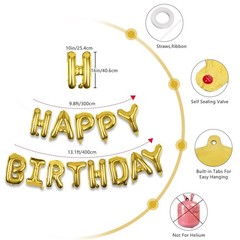 Globos Decoraciones Negras y Doradas De Cumpleaños Para Fiestas Hombre Mujer Set