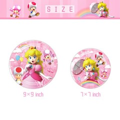 Peach Princess Party Supplies Set Plates Cups Tablecloth Napkins Birthday Decor