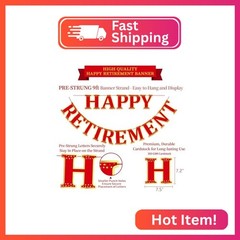 LITAUS Retirement Party Decorations Kit for Women – 16-Piece Elegant Red Set wit