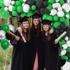 Green Black Silver Balloon Garland Arch Kit – Video Gaming Balloons Black Bal…