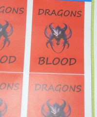 Halloween Dragon Blood & Poison Warning Labels Set of 8 Avery Kiss Cut