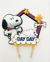Personalized Snoopy Theme Cake Topper