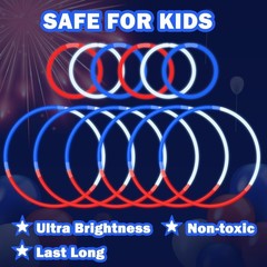 Patriotic 180 PC Light Up Accessories for Kids – Fourth of July Glow Party Pack