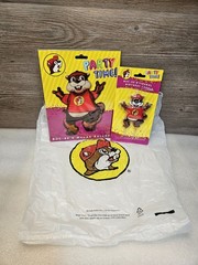 Buc‑ee’s Party Time Balloon & Birthday Candle Set – Beaver Mascot Mylar Balloon