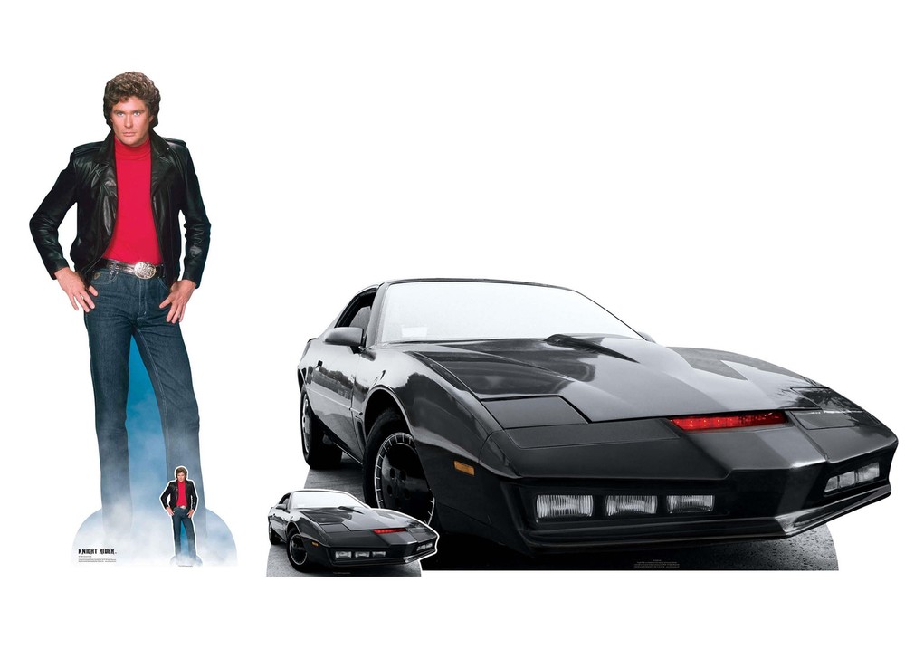 Knight Rider Official Cardboard Cutout Set of 2 with Michael Knight and KITT