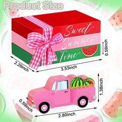 4 Pcs Watermelon Tiered Tray Decor Mini Summer Decor Summer Table Decorations…