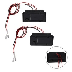 Set of 2 Solar Lantern Replacement Tops with Energy Efficient LED Lights