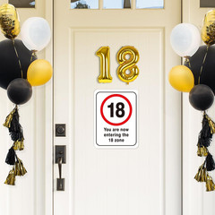 18Th Birthday Party Decorations – 9PCS Wall Signs Funny Tags for Teenagers 18 Ye
