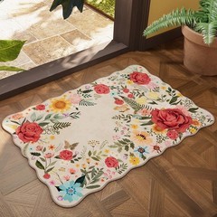 NoiFamo Washable Entryway Small Area Rugs: Door 2’x3’ (Rectangular), Beige