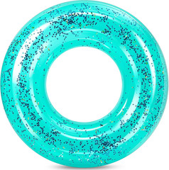1 Pcs 42 Inch Large Inflatable Pool Float Tube for Adult Glitter Sparkly Confett