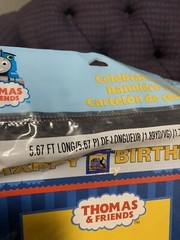 Vintage NOS Thomas & Friends Happy Birthday Party Banner 5.67 Ft Long NEW 2 Lot