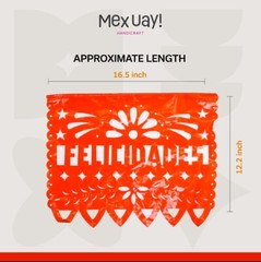 Felicidades Party Banners~ 3 Pack 18ft each Banner-Plastic Papel Picado.