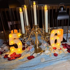 Light Up Numbers 45 Centerpieces Table Sign 45th Birthday Decorations 8.26 In