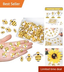 50 Pcs Tiny Craft Bees – Adorable Resin Bumble Bee Decor for Every Celebration
