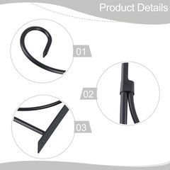 Sturdy Construction 2Pcs Metal Flower Pot Hangers for Long Lasting Use