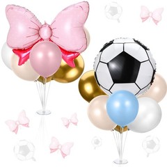 2 Sets Gender Reveal Soccer or Bows Party Decorations Goals or Bows Table Cen…