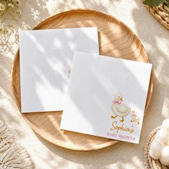 Personalized Baby Shower Napkins Custom Duck Theme Party Decor SATTNA0726