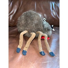 Creepy Cute Plush Spider Toy Red Bow Eyes Tongue Halloween Decor