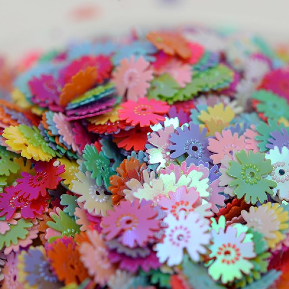 2000 PCS 10mm Mixed Daisy Flower Table PVC Confetti DIY Mold Art Party Decor