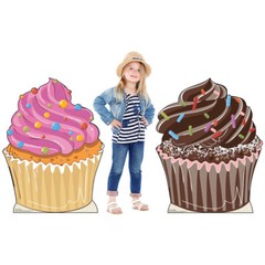 CUPCAKES 2-Piece Set CARDBOARD CUTOUT Standups Standees Poster Sweet Props F/S